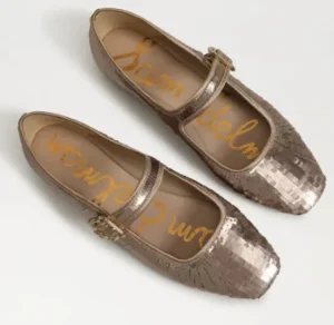 Sam Edelman Flats | The Sequin Maryjane Ballet in Molten Gold