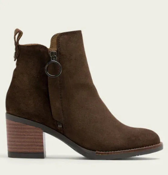 Porronet Boots & Booties | The Side Zip Ankle Bootie in Moka