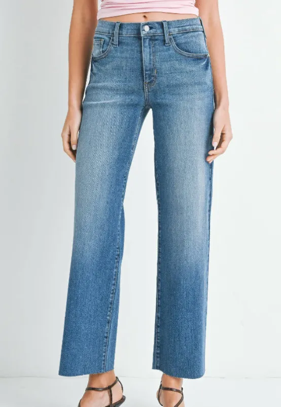 just black Jeans | The Slim Palazzo Jean in Medium Denim