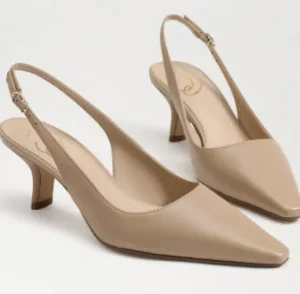 Sam Edelman Pumps | The Sling Back Pointed Pump in Soft Beige