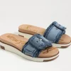 Sam Edelman Sandals | The Sport Slide with Buckle in Faded Denim