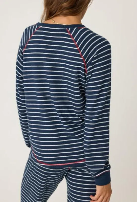 PJ Salvage Loungewear | The Stripe Crew Neck in