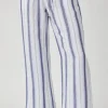 bella dahl Pants | The Stripe Wide Leg in White Blue