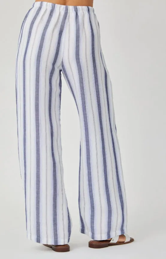 bella dahl Pants | The Stripe Wide Leg in White Blue