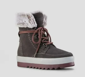 Cougar Boots & Booties | The Waterproof Fur Collar Lace Snow Boot in