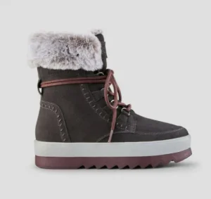 Cougar Boots & Booties | The Waterproof Fur Collar Lace Snow Boot in