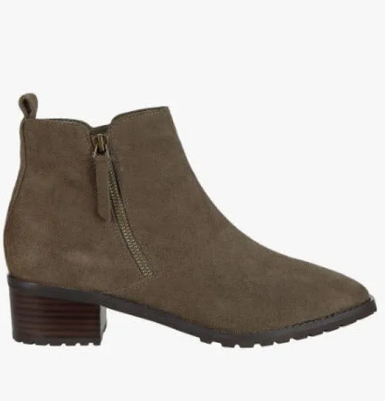 Blondo Boots & Booties | The Waterproof Side Zip Ankle Bootie in Dark Taupe