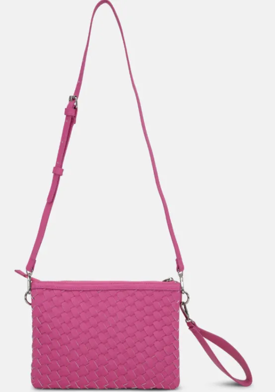 Ilse Jacobsen Cross-Bodies | The Woven Crossbody in Hot Pink