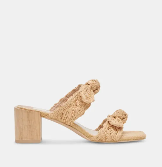 Dolce Vita Sandals | The Woven Raffia Dual Bow Sandal in